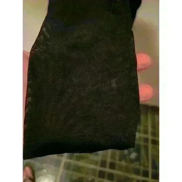 Wdirara Black Ruched Square Neck Long Sleeve Mini Dress NWT Size L - Picture 8 of 13